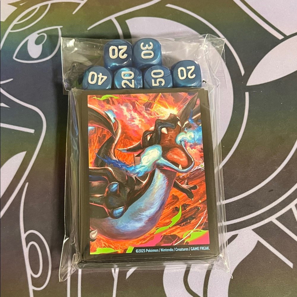 Charizard Card Sleeve and Dice Set